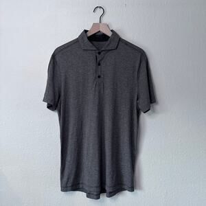 Lululemon Men’s Evolution Polo Heathered Black Size XS EUC